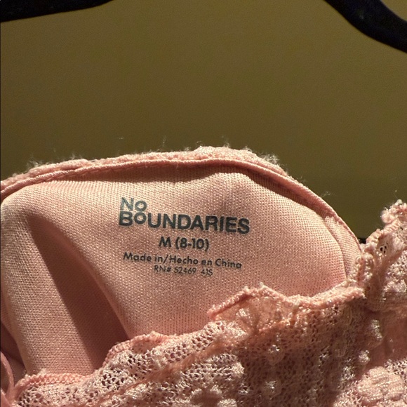 No Boundaries Pink Textured Chemise - Picture 2 of 2